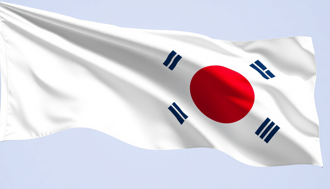 Flag Transition to South Korea