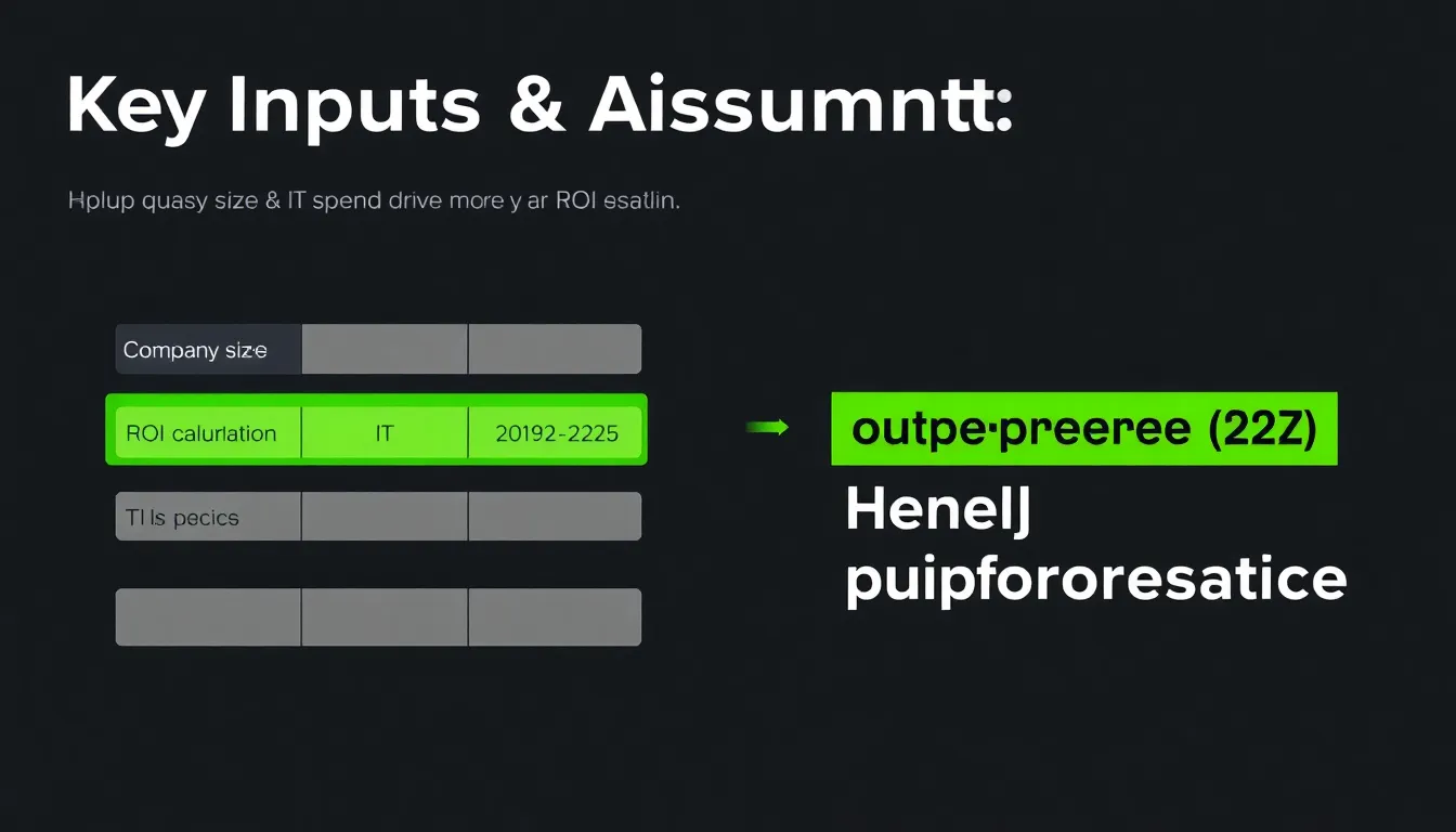 Key Inputs & Assumptions