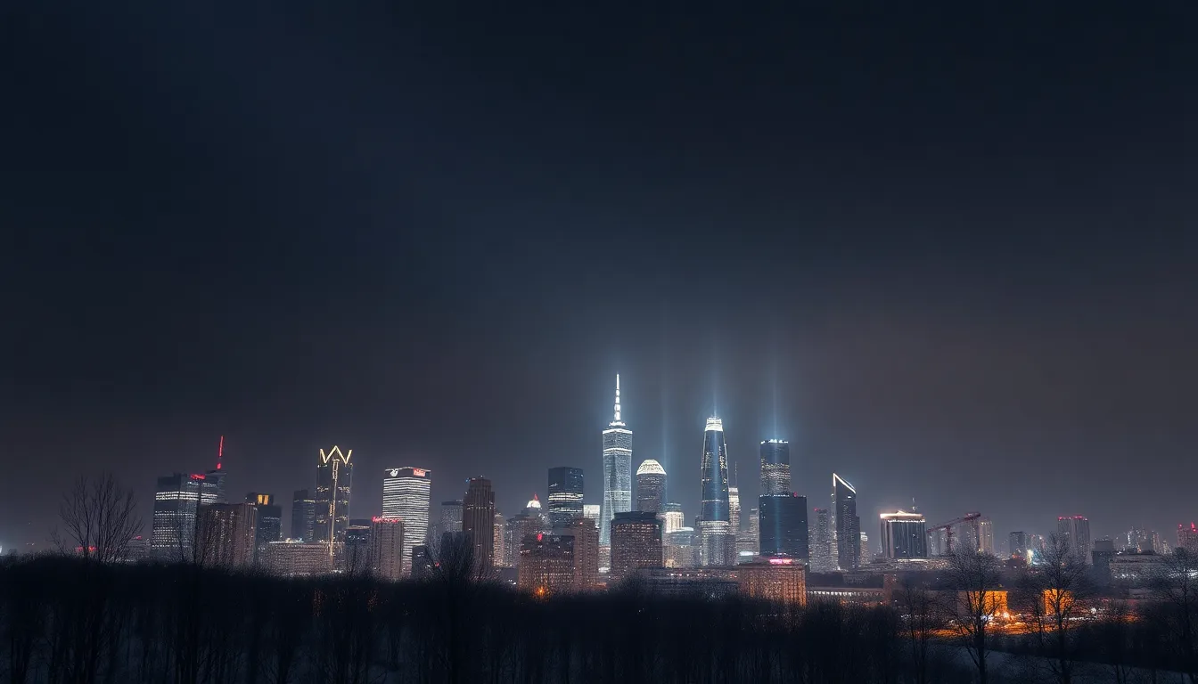 Słupy świetlne: Światła pionowe