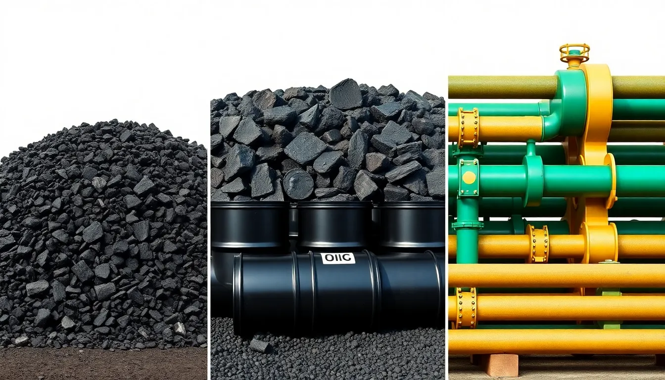 Les trois principales énergies fossiles