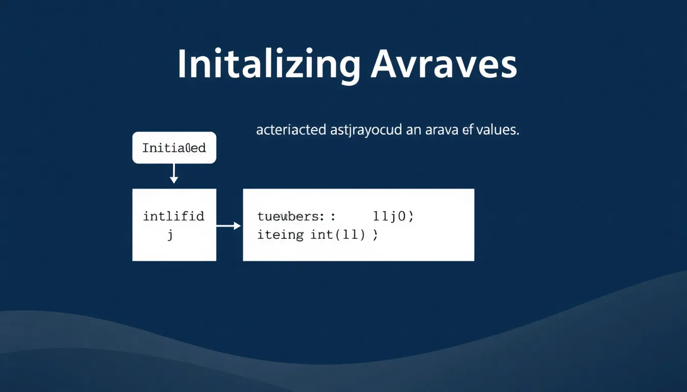 Initializing Arrays